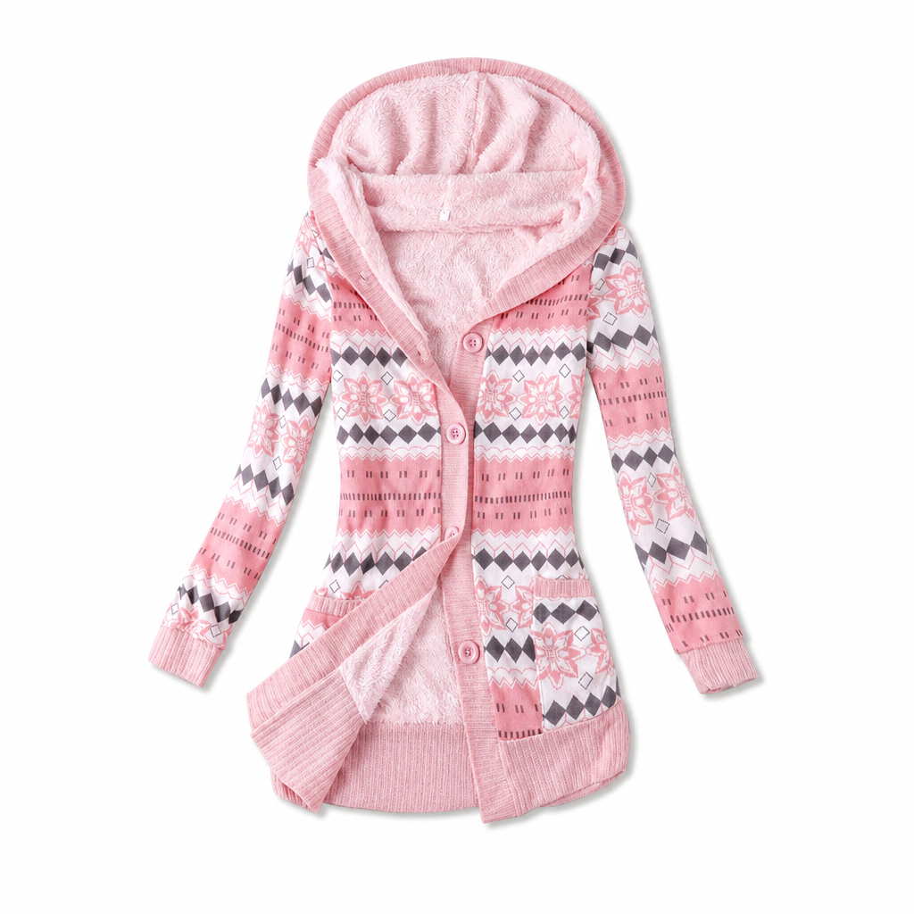 Elin | Hooded Knit Jacket with Cotton Lining