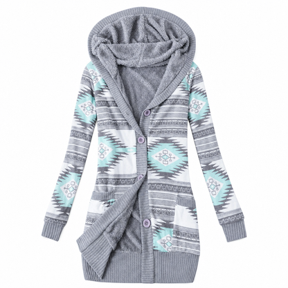 Elin | Hooded Knit Jacket with Cotton Lining