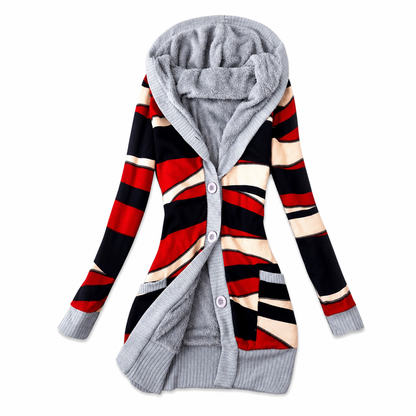 Elin | Hooded Knit Jacket with Cotton Lining