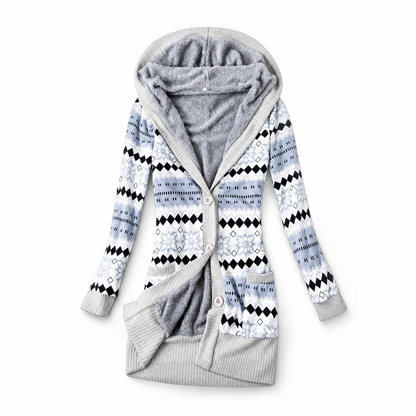 Elin | Hooded Knit Jacket with Cotton Lining
