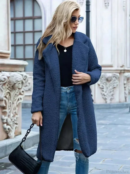 Teddy Bear Plush Turtleneck Overcoat