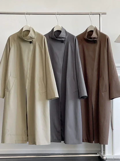 Trench Coat Big Lapel Loose Overcoat