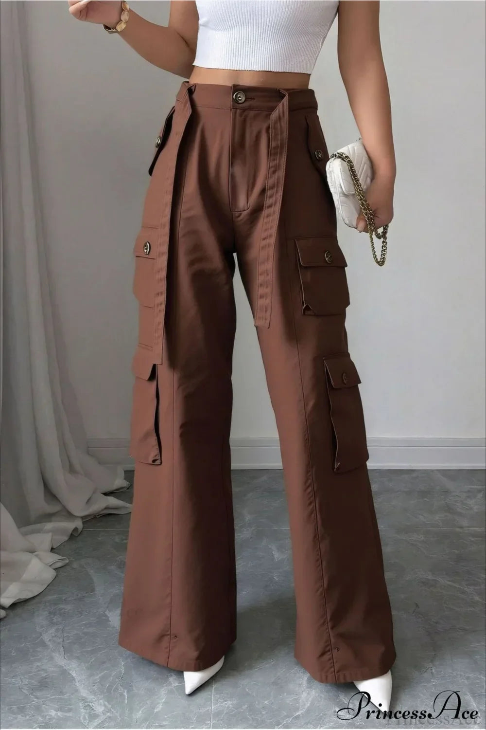 Vintage Denim Multi-Pocket Cargo Pants