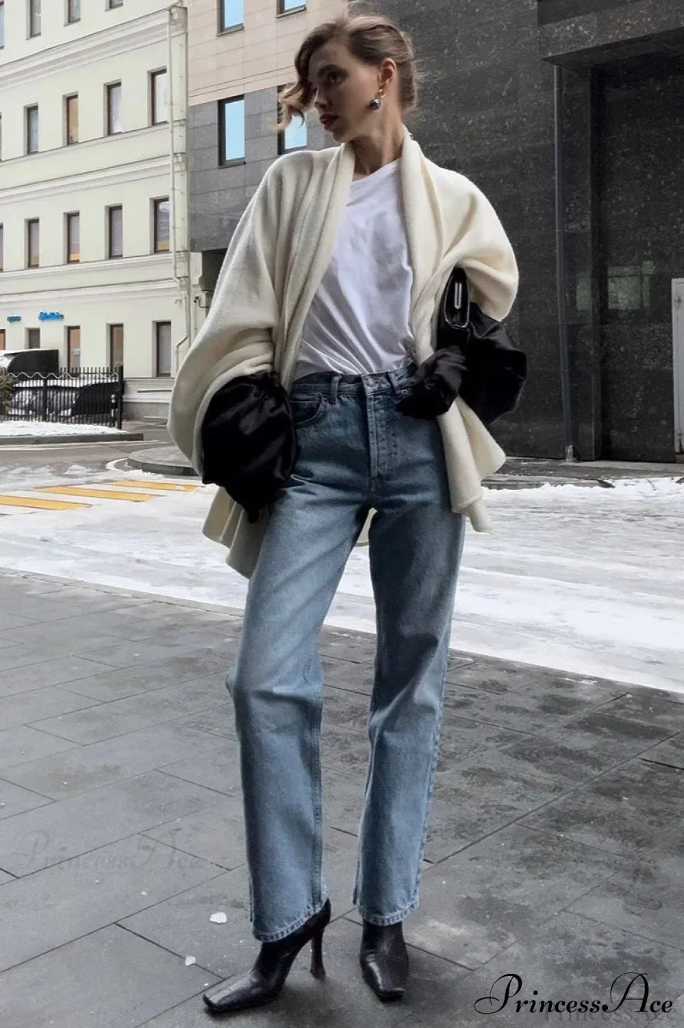 Vintage High-Rise Straight-Leg Pencil Fit Jeans