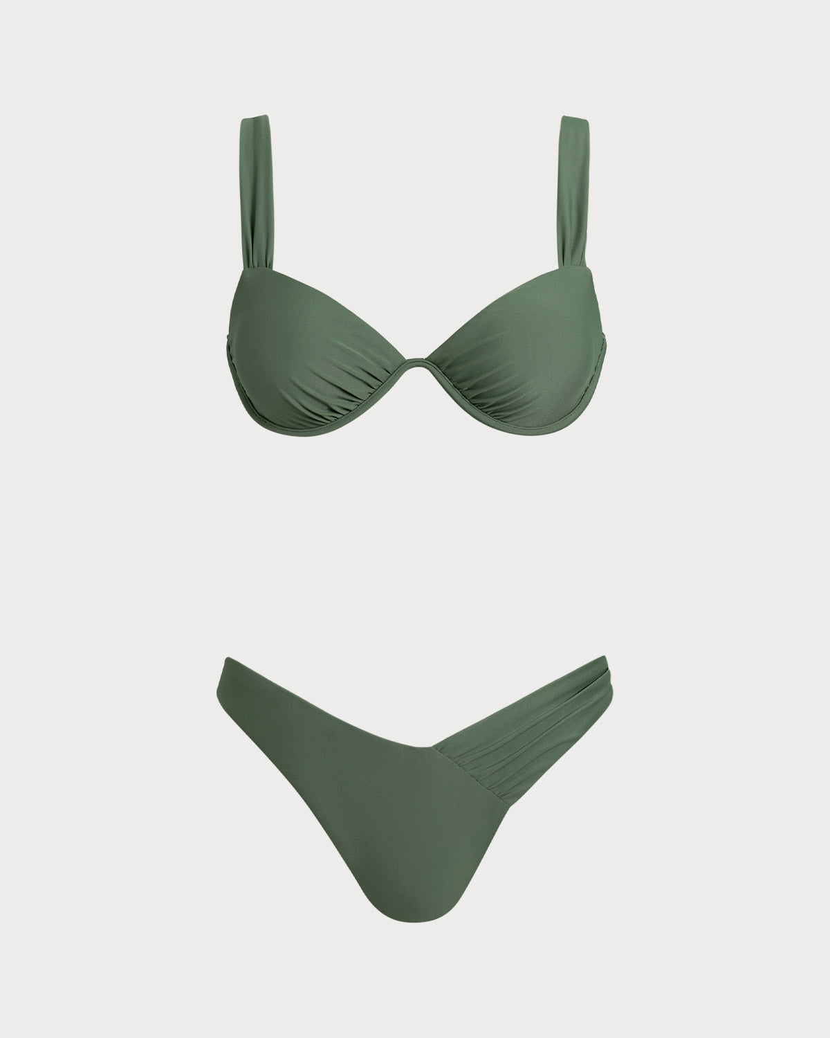 Bikini Sets with Underwire in Military Green
