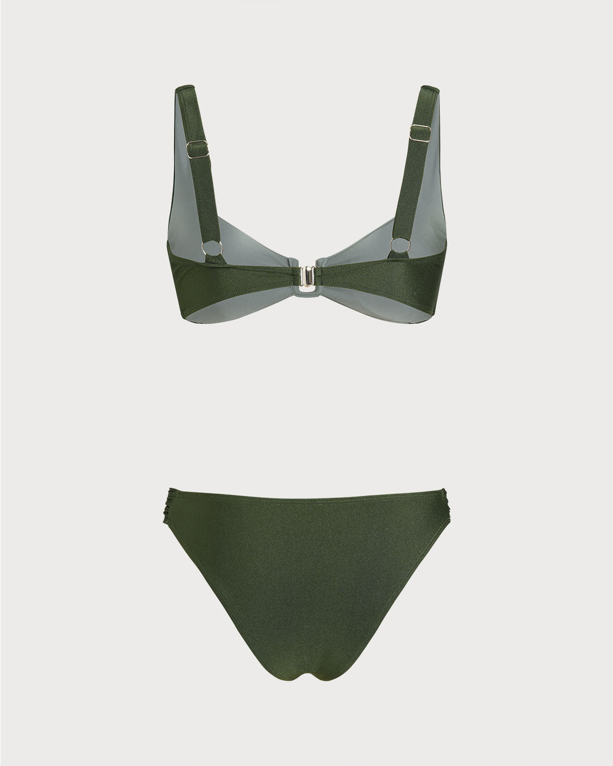 Contrast Color Bralette Bikini Sets