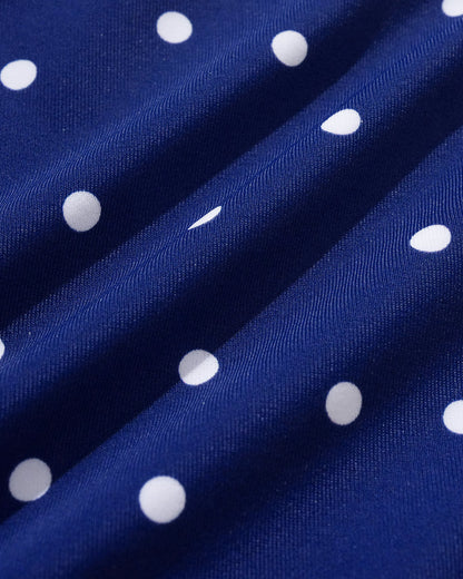 Bralette Bikini Sets with Blue Polka Dots