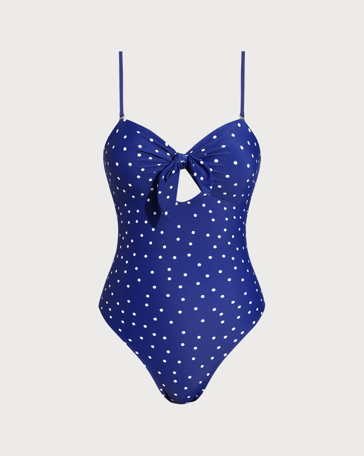 One-Piece Swimsuit with Polka Dots