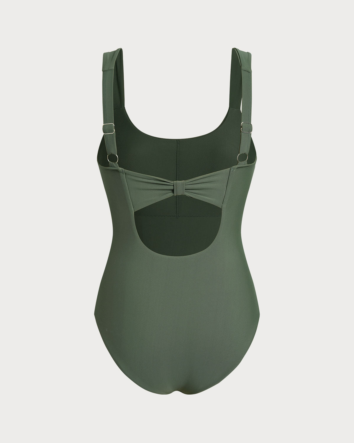 Green One-Piece Swimsuit with Abdomen Control