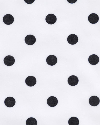 White Polka Dot Triangle Bikini Set