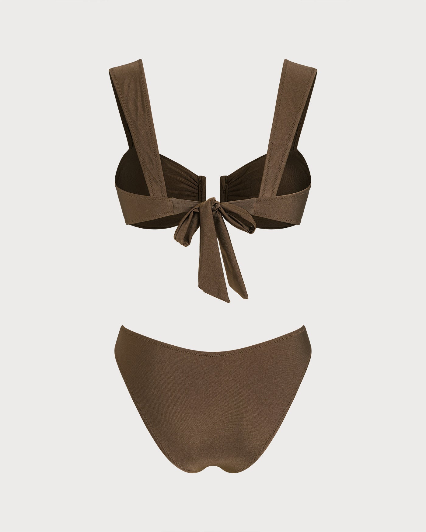 Brown Cut-Out String Bikini Set