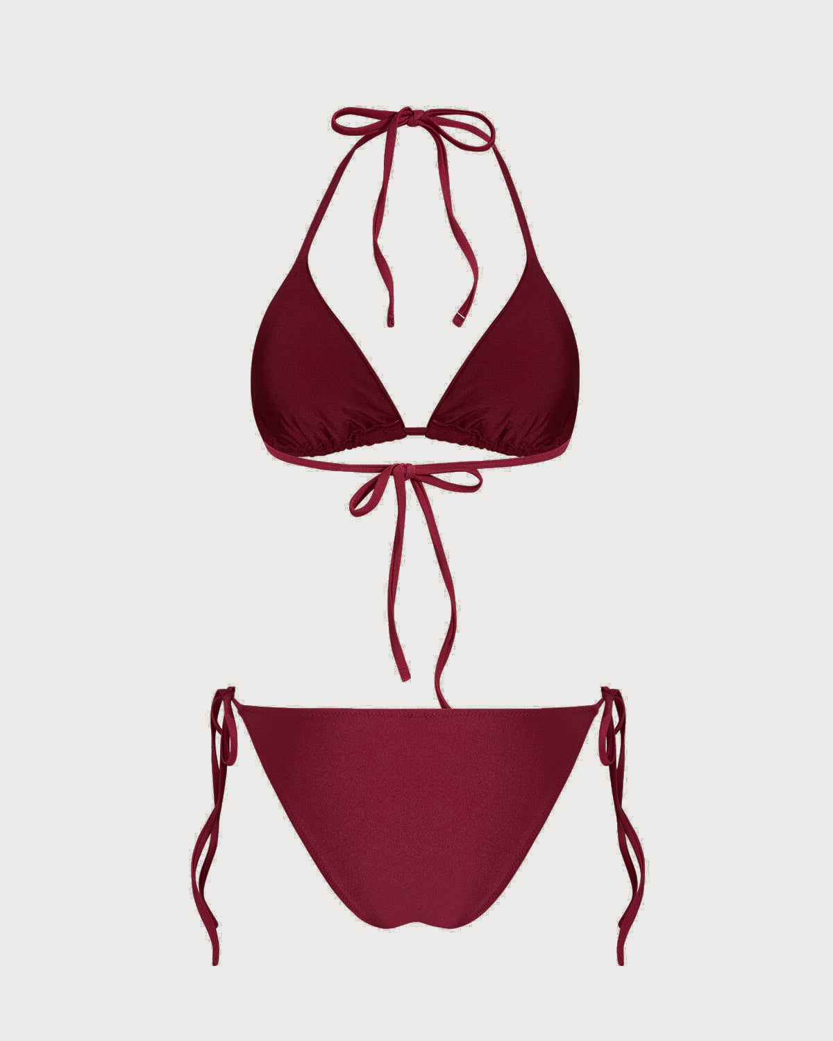 Red Triangle String Bikini Set