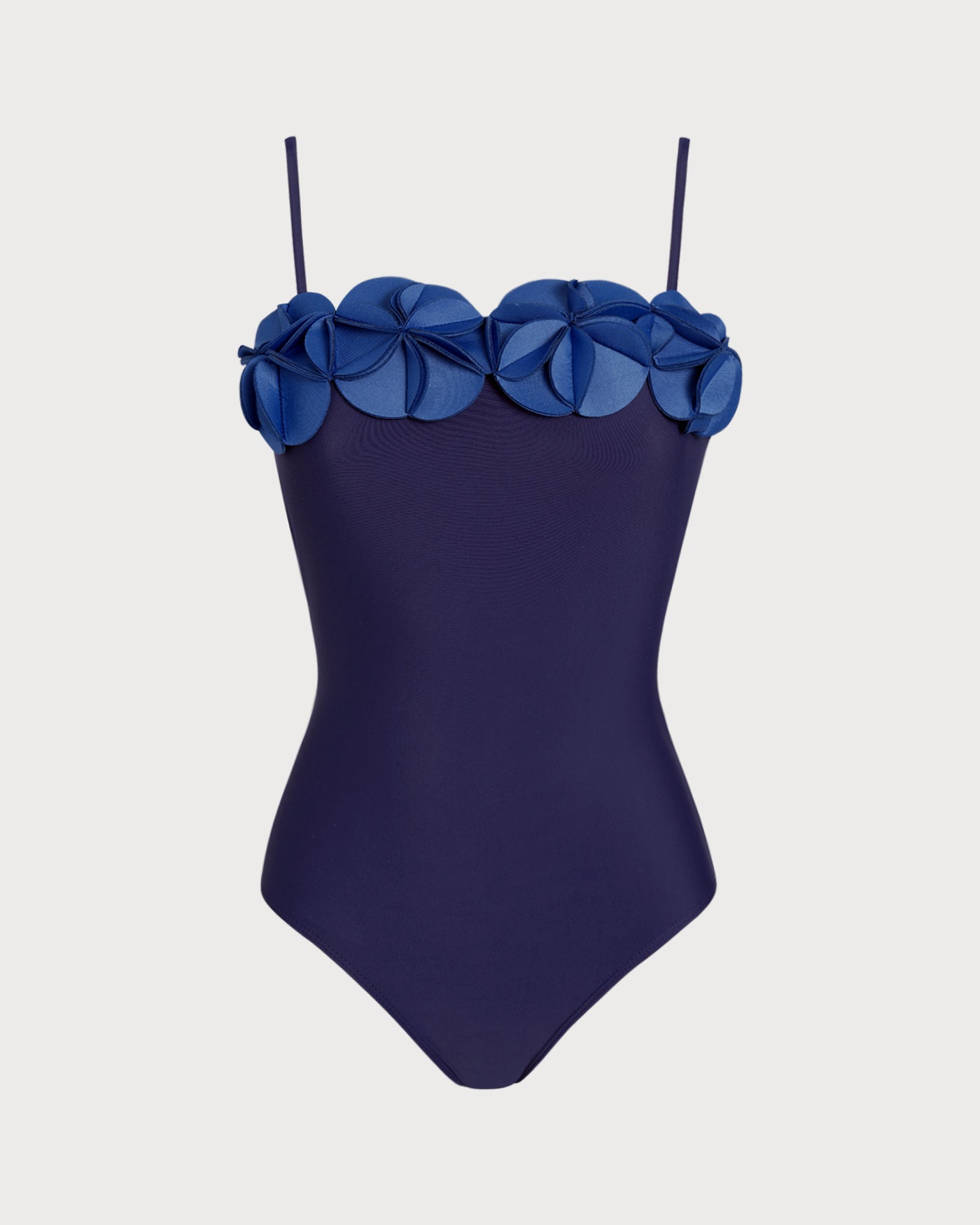 Blue Floral One-Piece Swimsuit