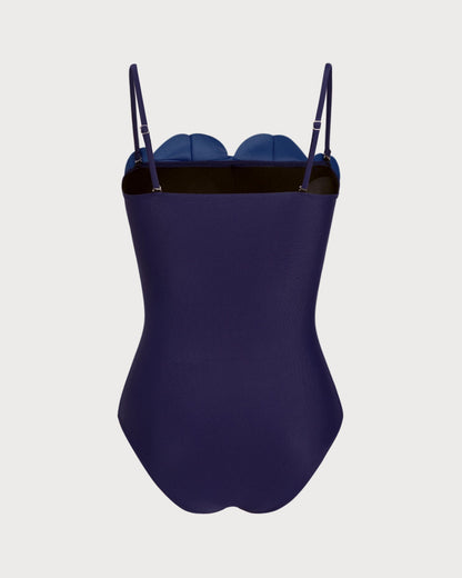Blue Floral One-Piece Swimsuit