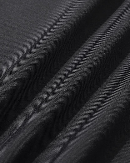 One-Piece Swimsuit with V-Neck and Black Contrast