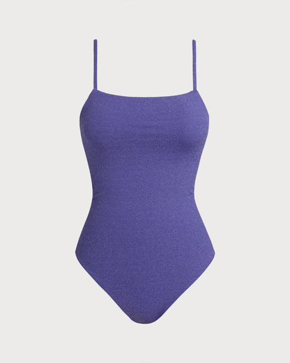 High Stretch One-Piece Swimsuit in Purple