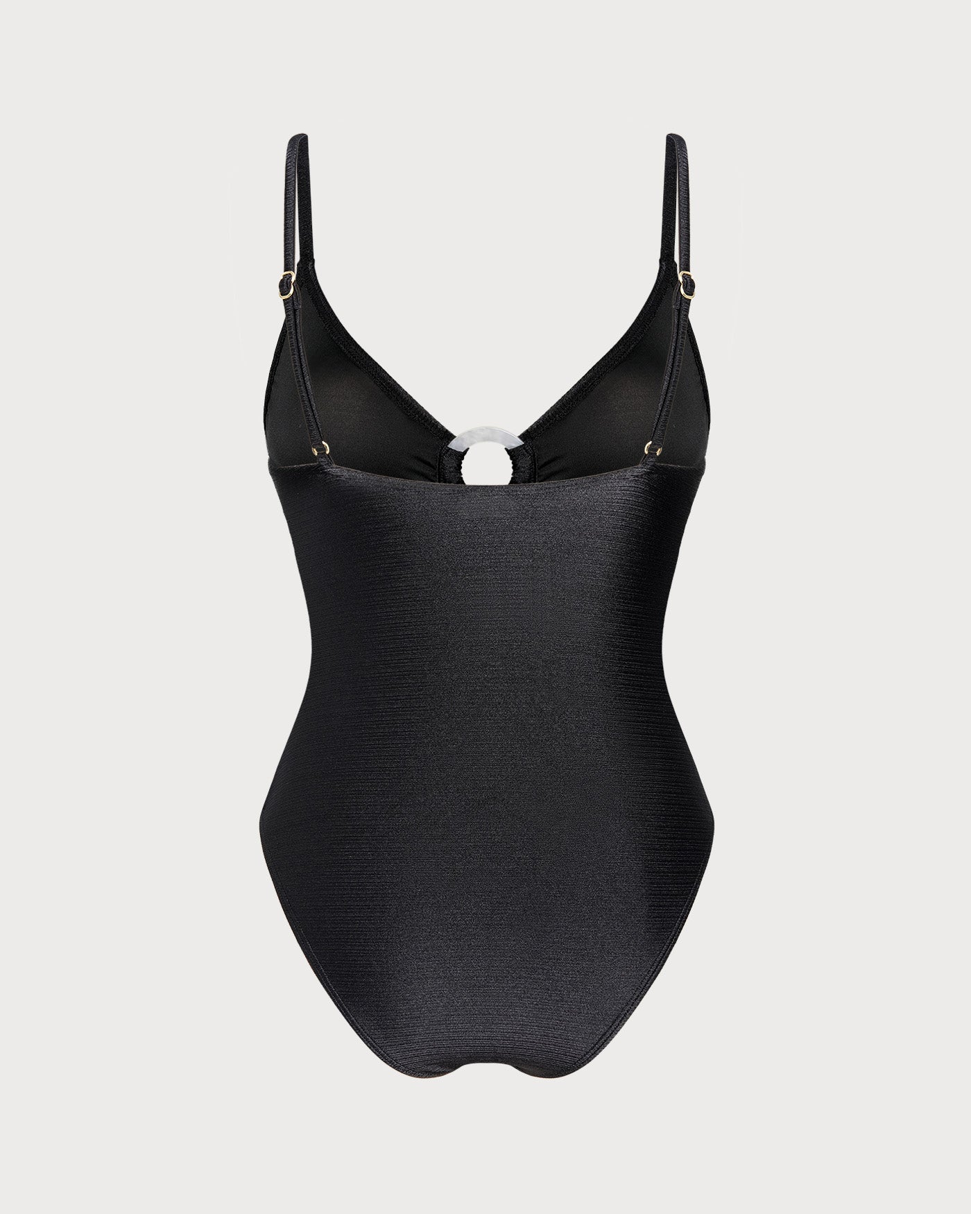 Solid Black One-Piece Bralette with O-Ring