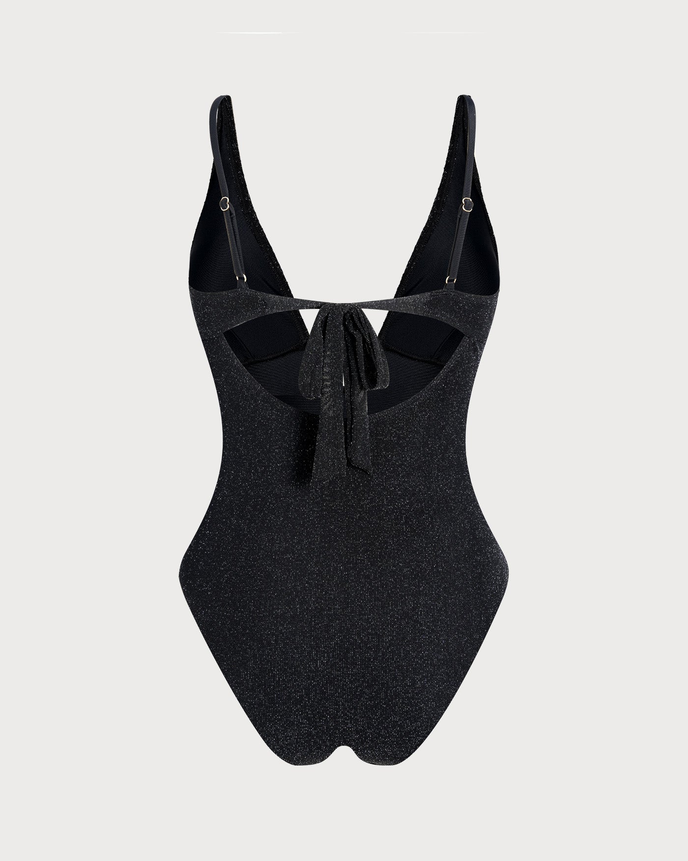 Black Sequin One-Piece Bralette