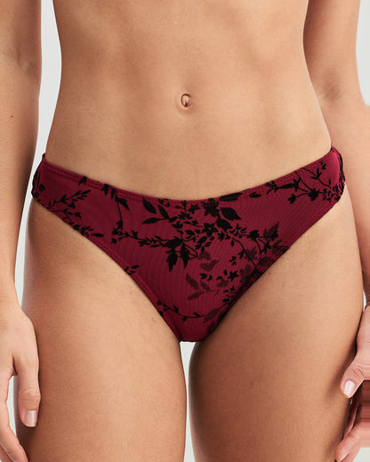 Red Floral Bikini Set with Underwire