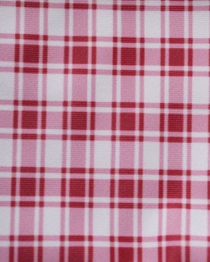 Red Checkered Bikini Set with Underwire