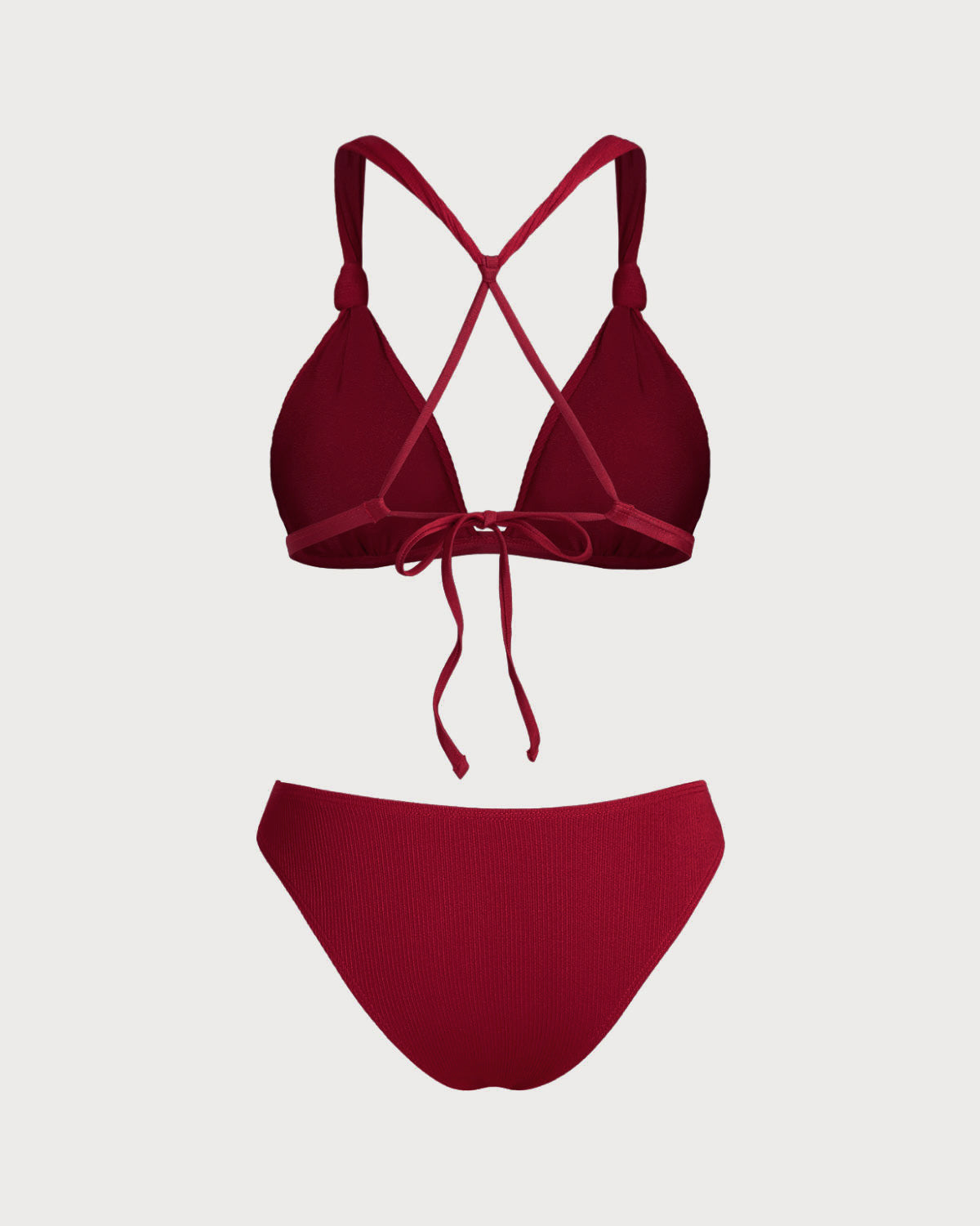 Red Ruffled Bikini Set