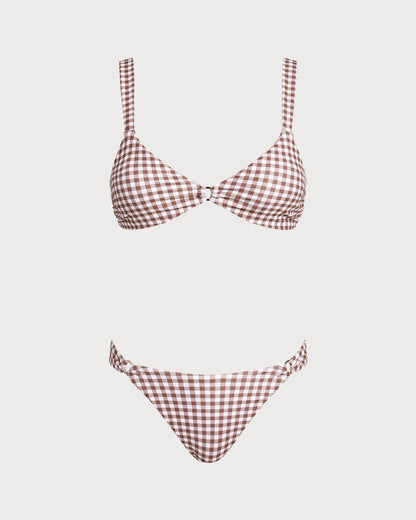 Ring O Bikini Sets in Coffee Color
