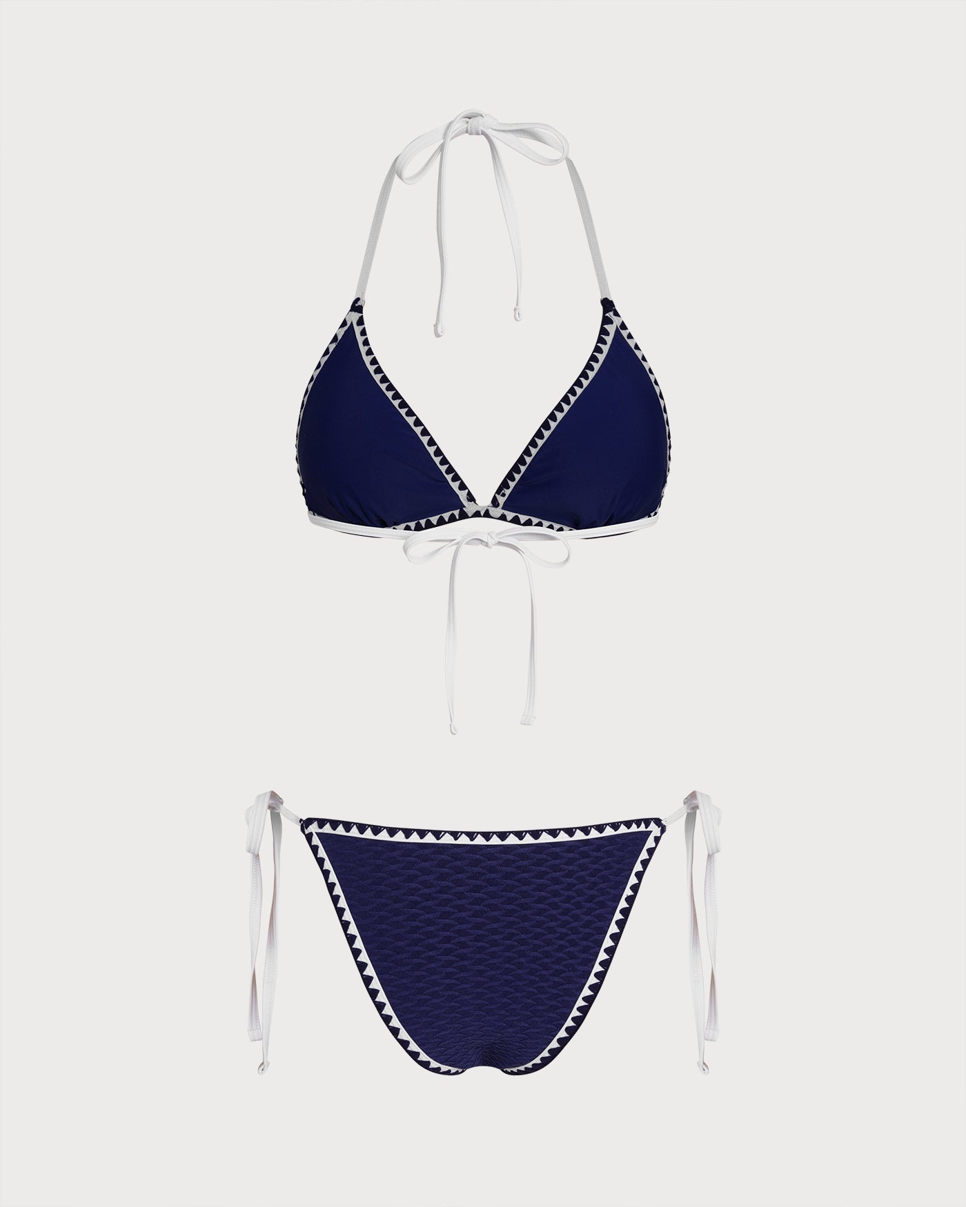 Triangle Bikini Set with Blue Strings