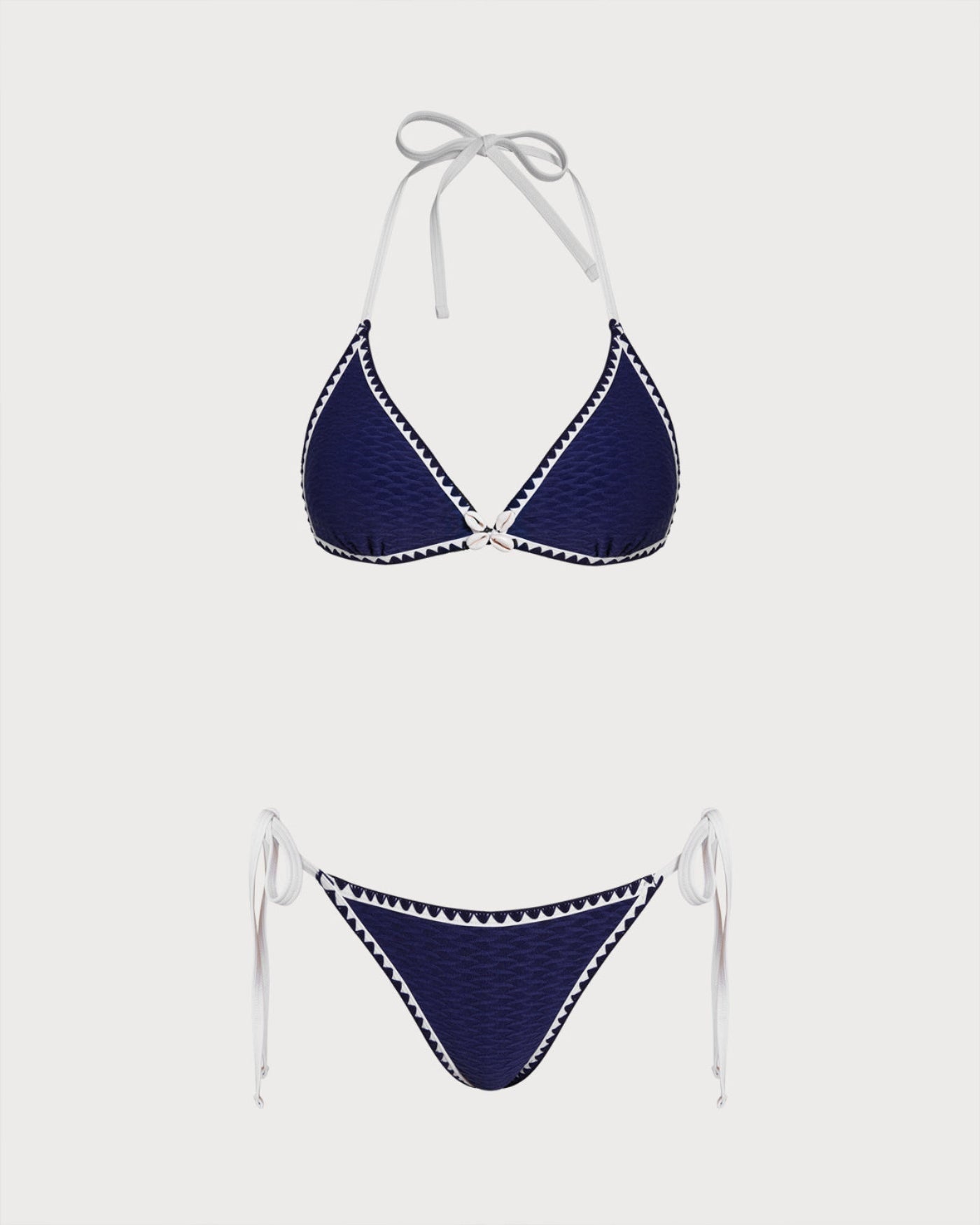 Triangle Bikini Set with Blue Strings