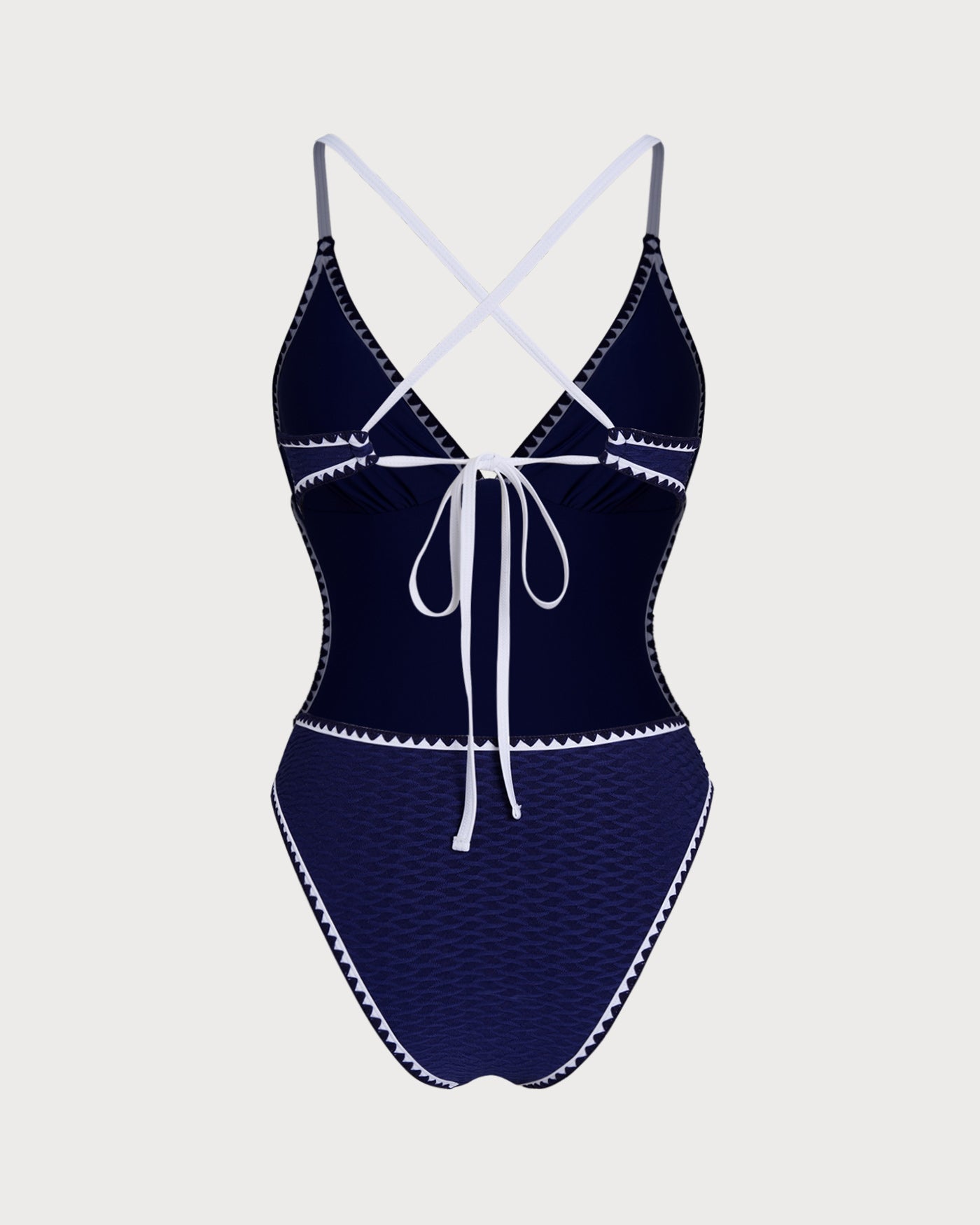 Blue X Cross Bralette One-Piece Swimsuit