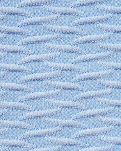 One-Piece Swimsuit with Rings and Blue Texture