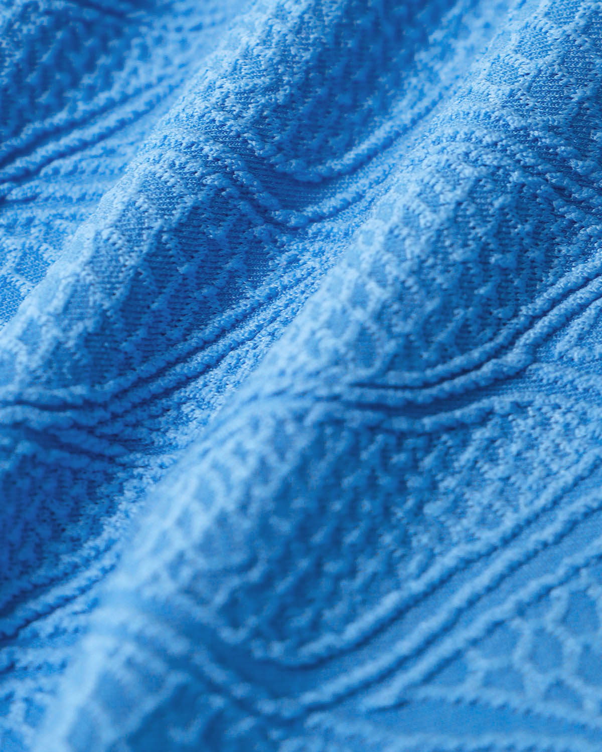 One-Piece Swimsuit with Blue Texture