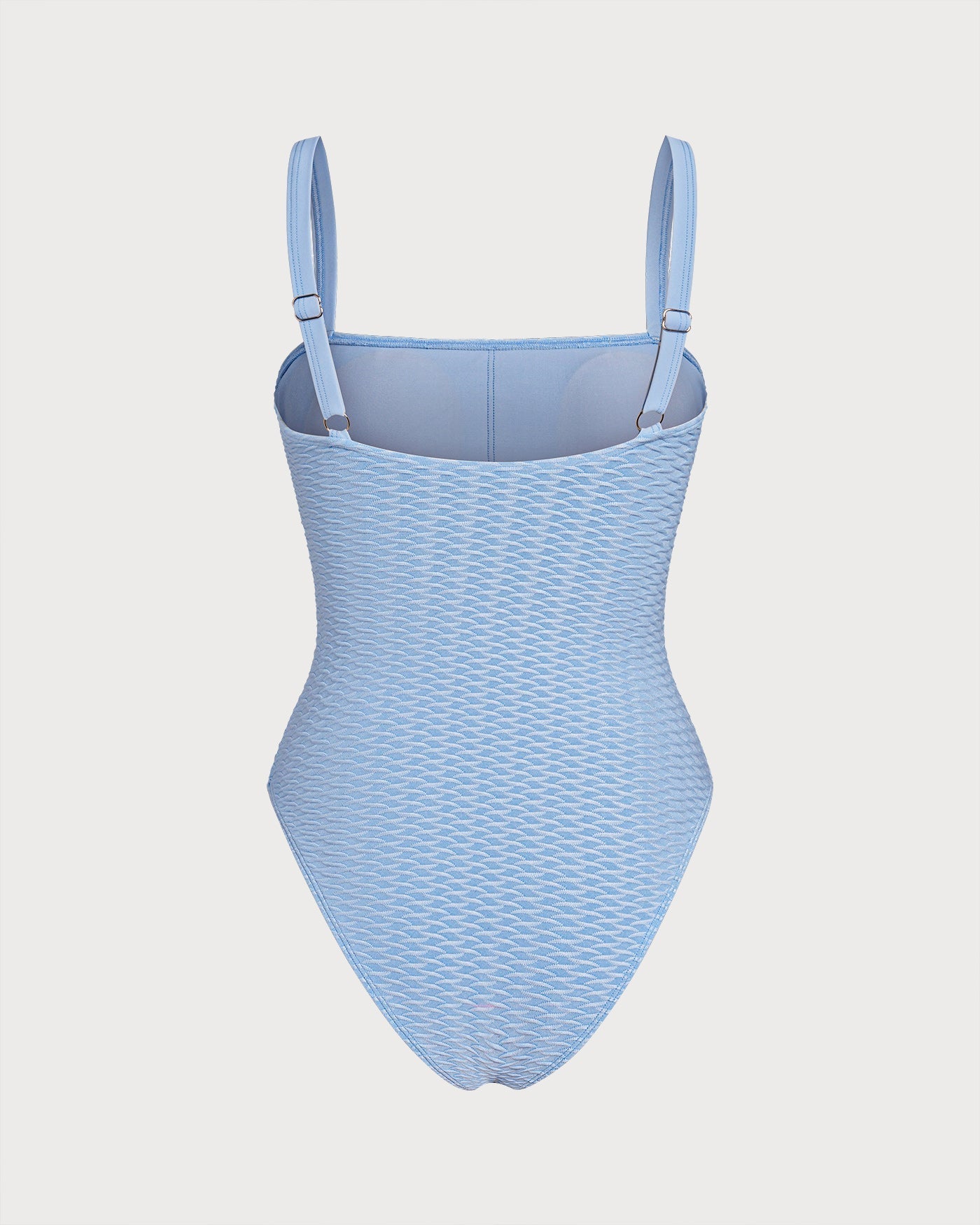 Blue Bandeau One-Piece Swimsuit