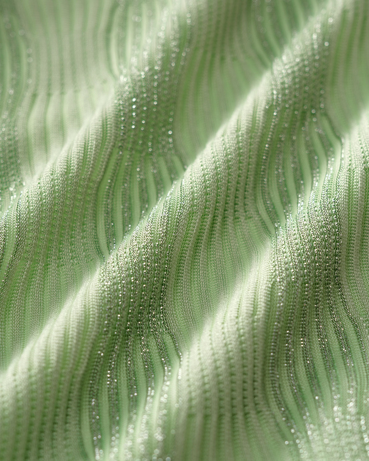 Textured Green One-Piece Swimsuit with O-Ring