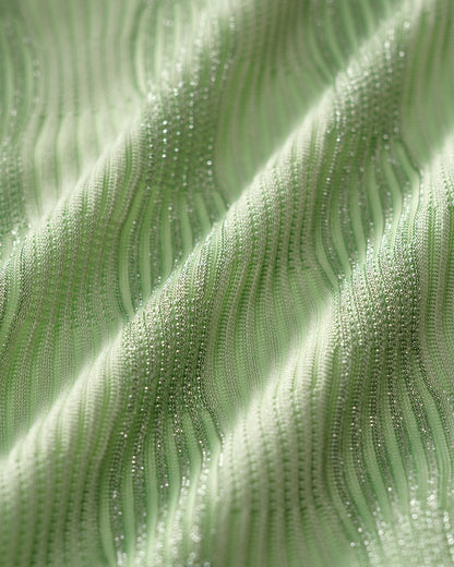 Textured Green One-Piece Swimsuit with O-Ring