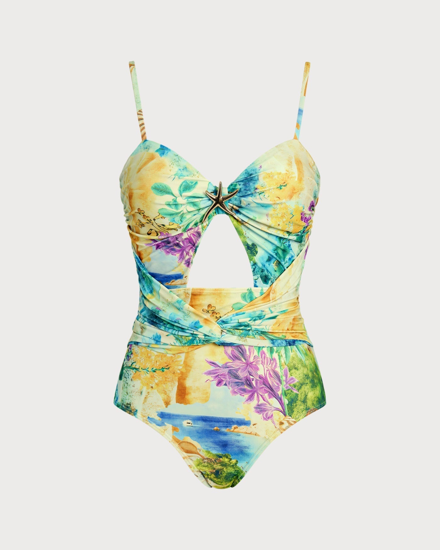 Floral Twist One-Piece Swimsuit