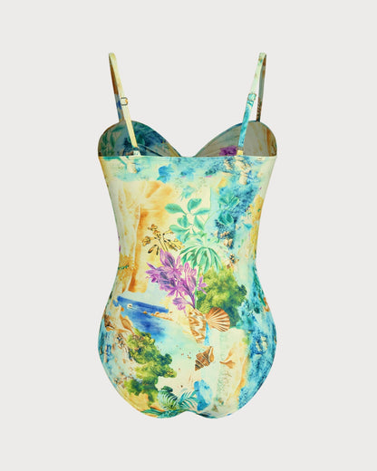 Floral Twist One-Piece Swimsuit
