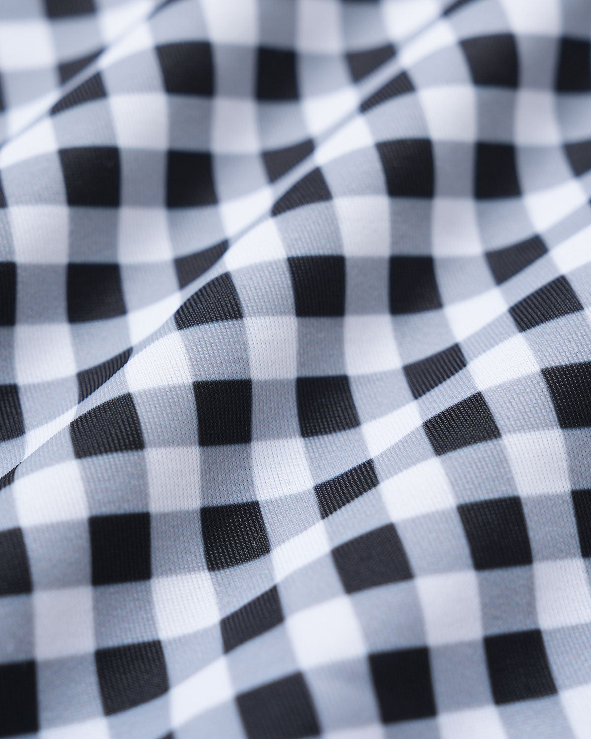 One-Piece Black Checkered Swimsuit