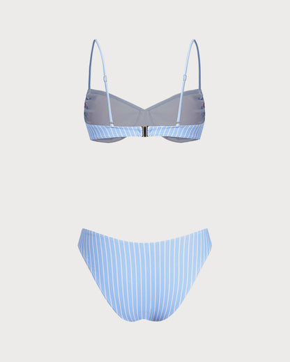 Bikini Set with Rings and Blue Stripes