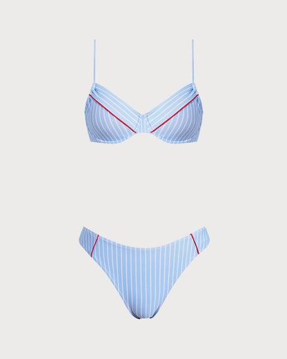 Bikini Set with Rings and Blue Stripes