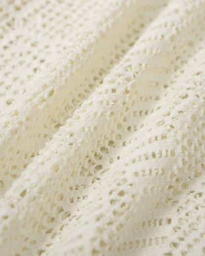 Three-Piece Set with Textured Rings in White