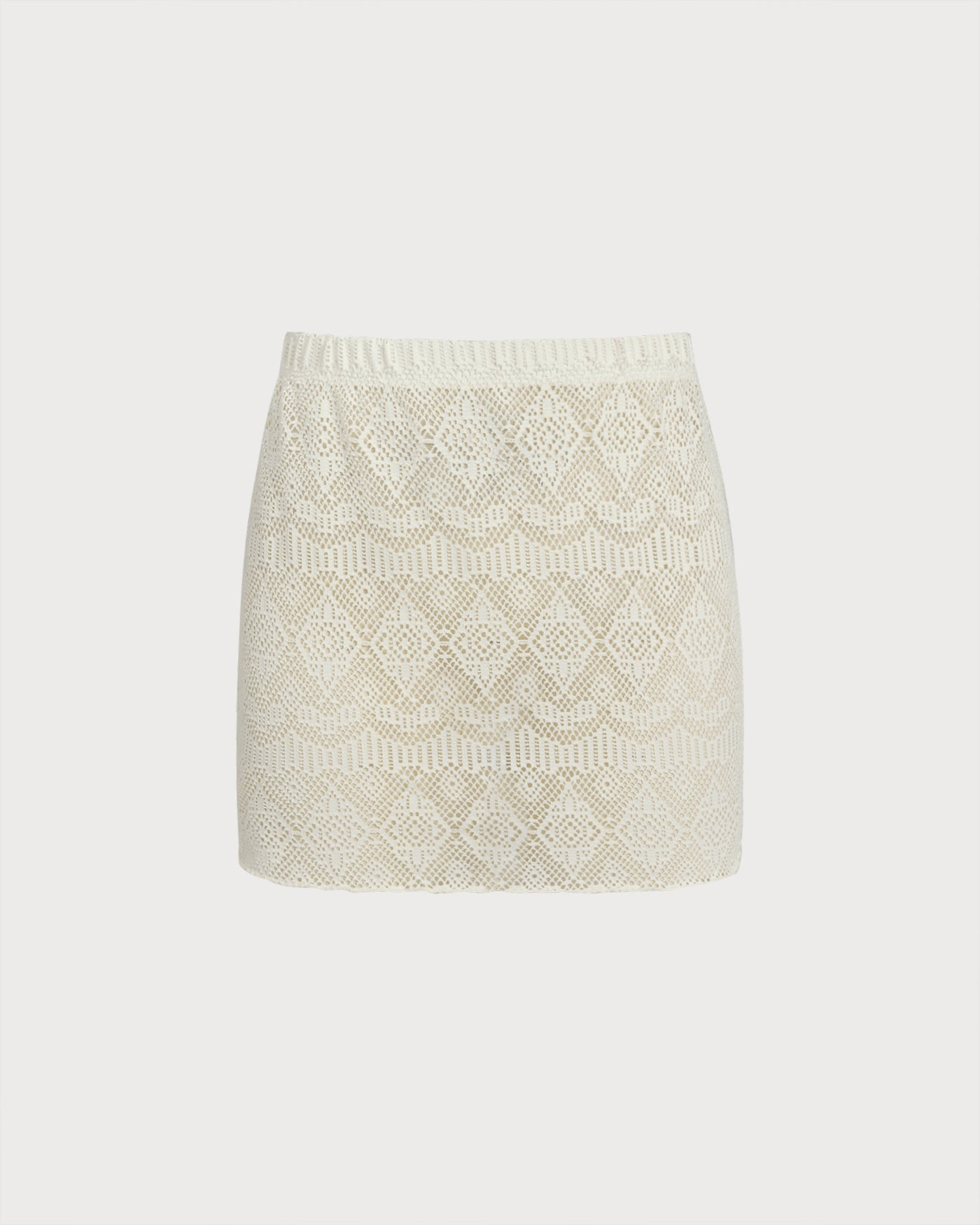 Three-Piece Set with Textured Rings in White