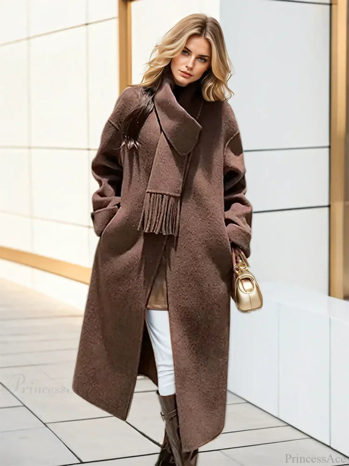 Woolen Single Button Full Sleeve Overcoat